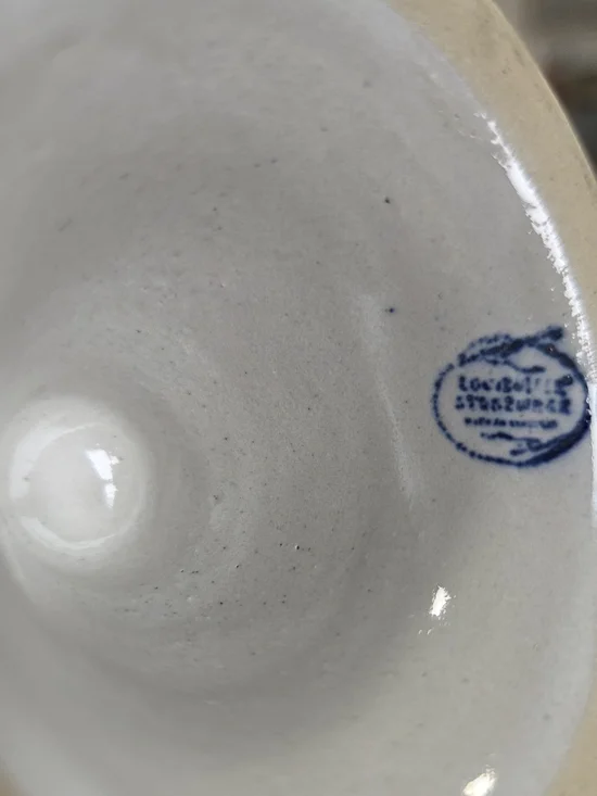 Louisville Stoneware Goblet Floral Yellow Footed Made in kentucky 4" - Picture 7 of 7